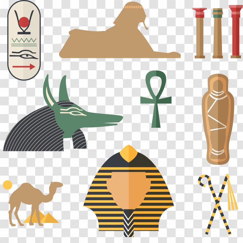 Great Sphinx Of Giza Ancient Egypt Culture Euclidean Vector Chemical Element - Hand Painted Egyptian Transparent PNG