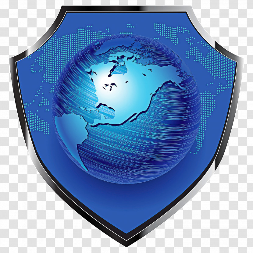 Blue Globe World Earth Electric Blue Transparent PNG