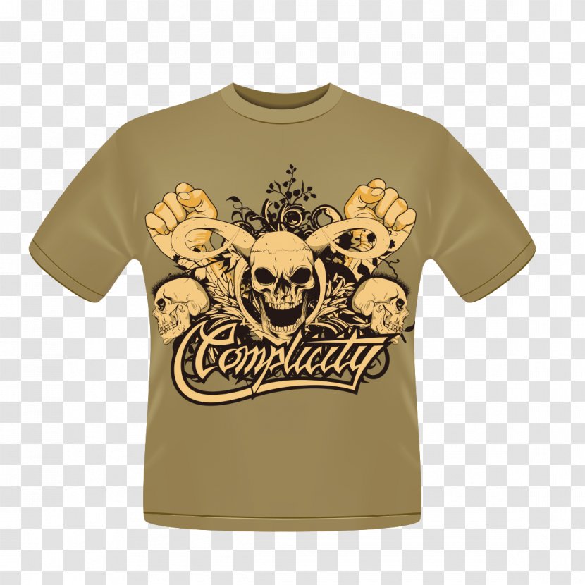 T-shirt Designer Graphic Design - Neck - Skull Head Skeleton Element Transparent PNG