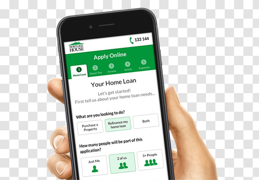 Feature Phone Mortgage Loan Bank Time Deposit - Finger - Online Application Transparent PNG