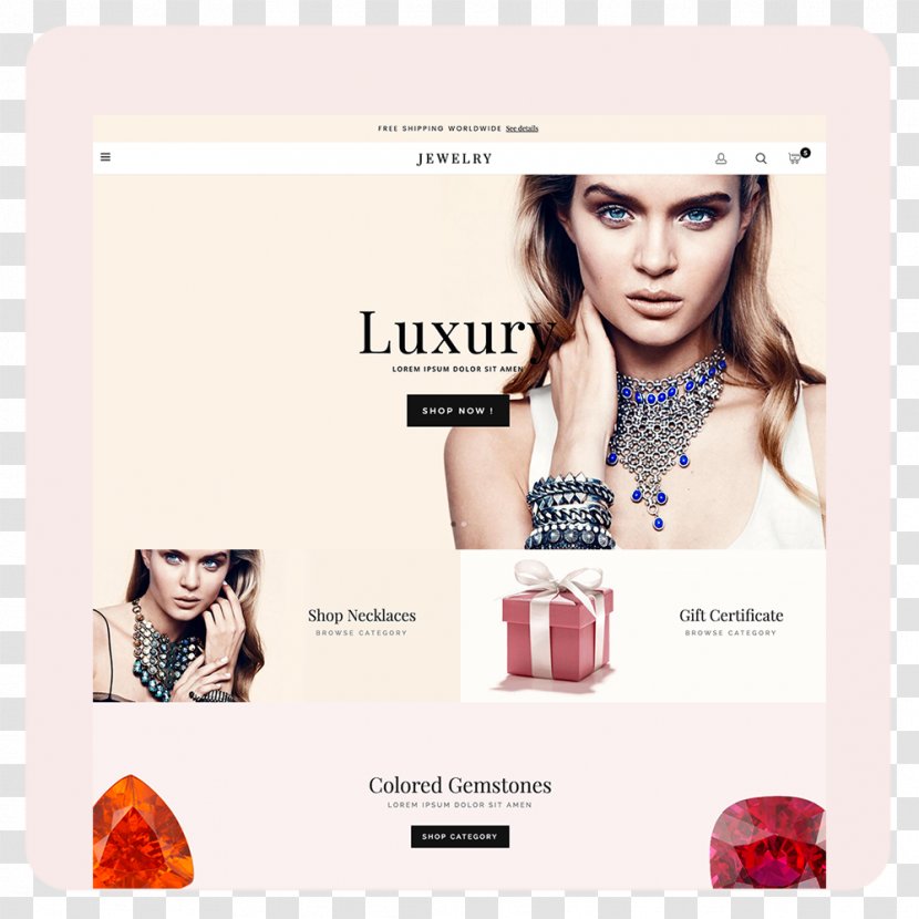 Luxury Goods Responsive Web Design Jewellery Clothing Accessories Brand - Upscale Jewelry Transparent PNG