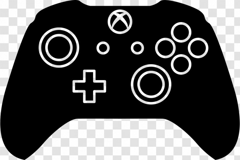 Xbox One Controller 360 Game Controllers - Black And White - Fonts Transparent PNG