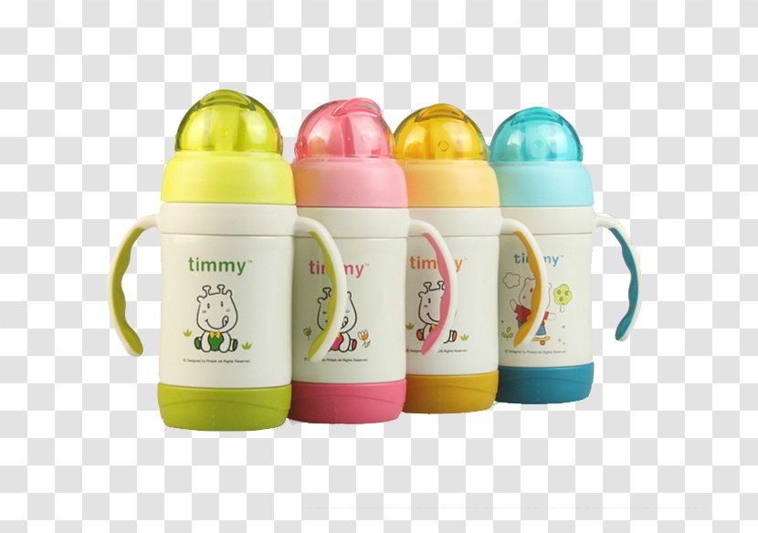 Baby Bottle Cup Plastic - Four Color Hands And Put The Kettle Transparent PNG
