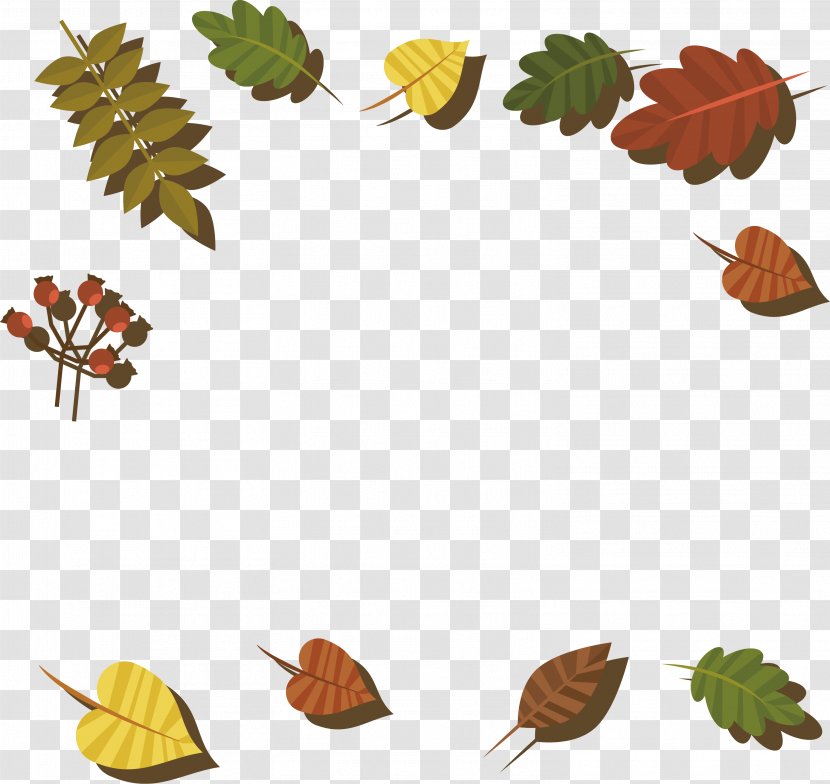 Leaf Autumn Clip Art - Plant Stem - Leaves Heading Box In Transparent PNG