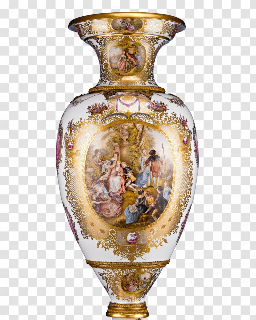 Royal Porcelain Factory, Berlin Vase Rococo Antique - Bronze Drum Design Transparent PNG