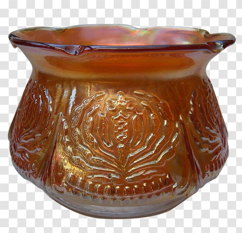 Carnival Glass Bowl Spittoon Brockwitz Marigold - Pot Transparent PNG