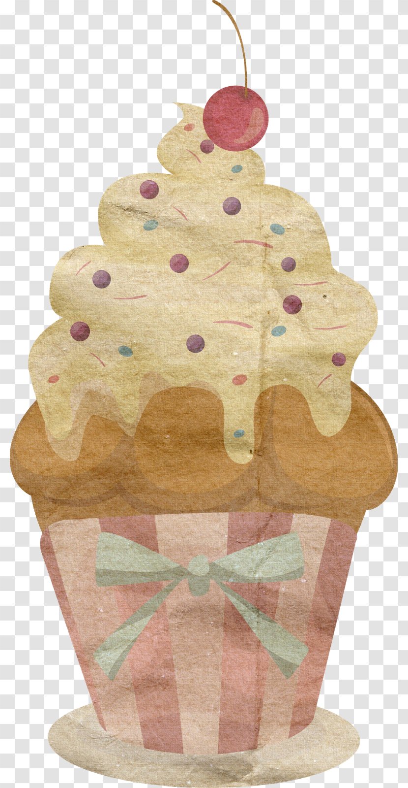 Ice Cream Cones Torte Buttercream - Cupcake Transparent PNG