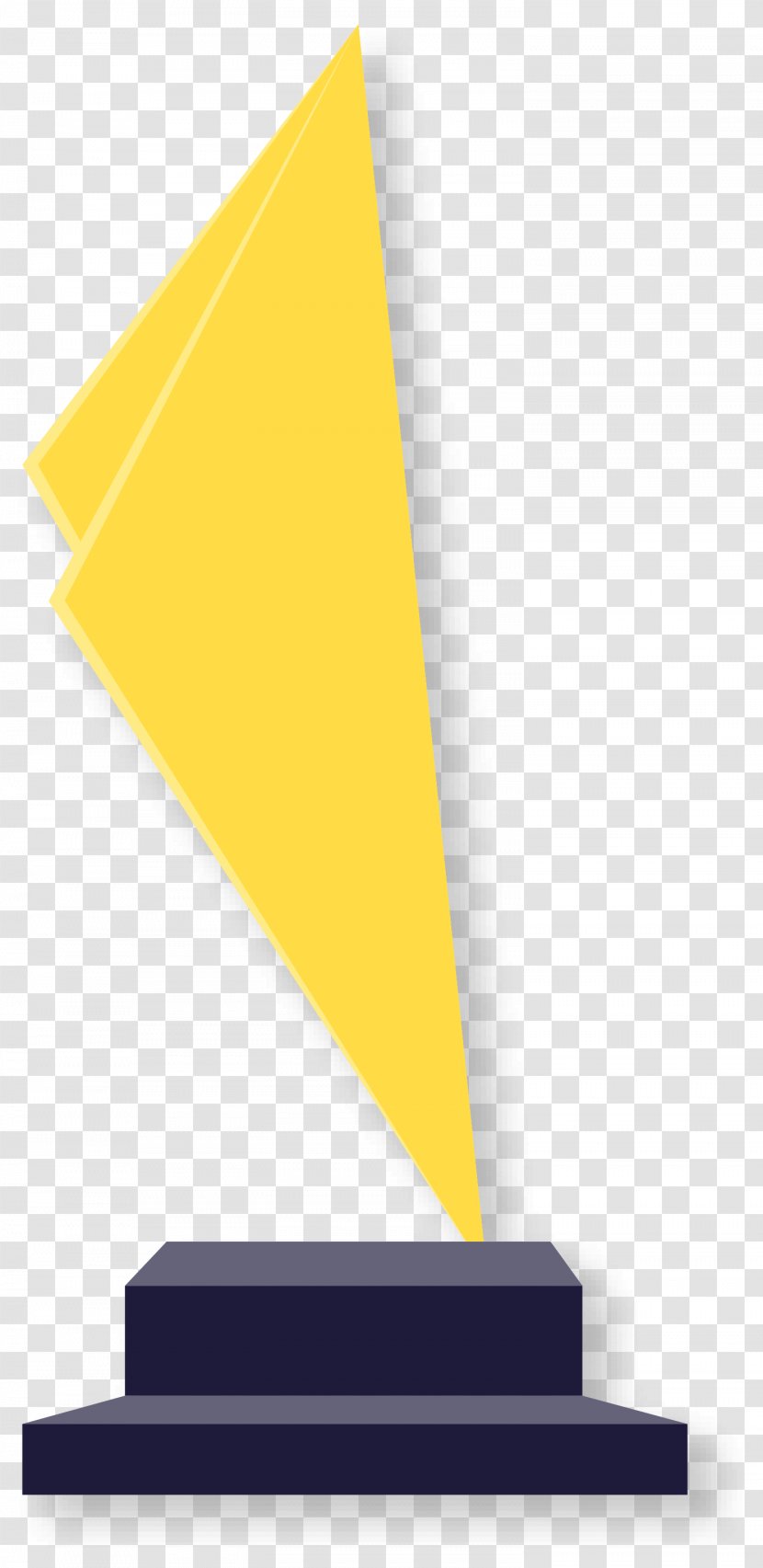 Line Triangle Yellow - Rectangle - Gold Medal Vector Trophy Material Transparent PNG