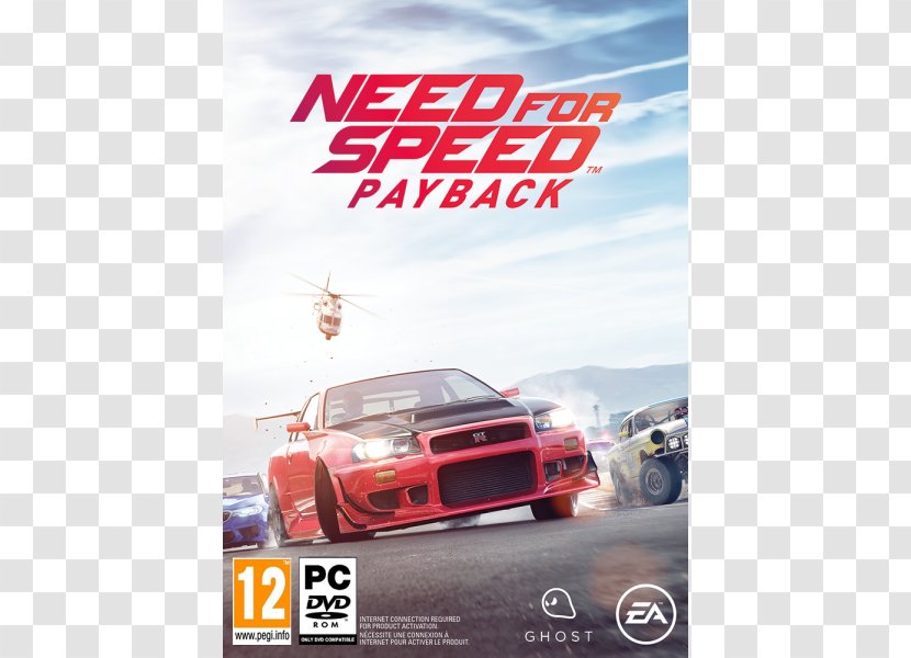 Need For Speed Payback Rivals Shift 2: Unleashed Electronic Arts - Auto Racing - Physical Game Card Transparent PNG
