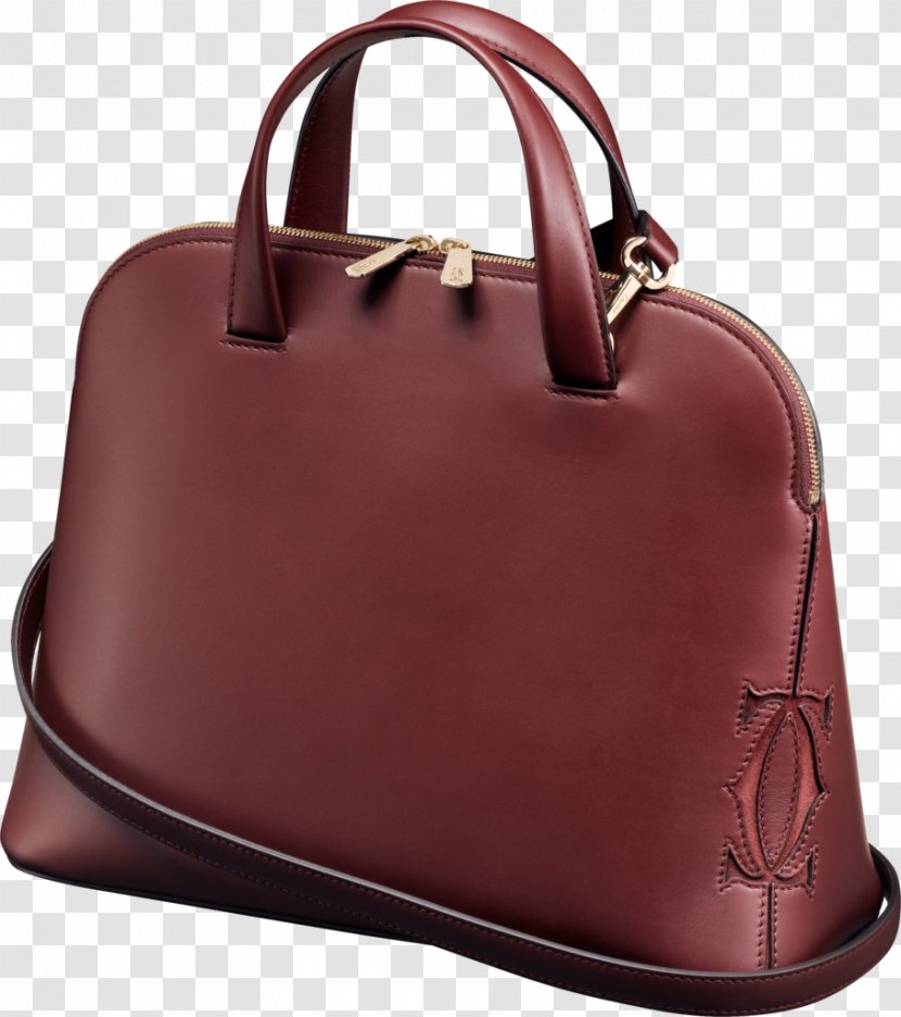 Handbag Leather Tote Bag Cartier - Shoulder Transparent PNG