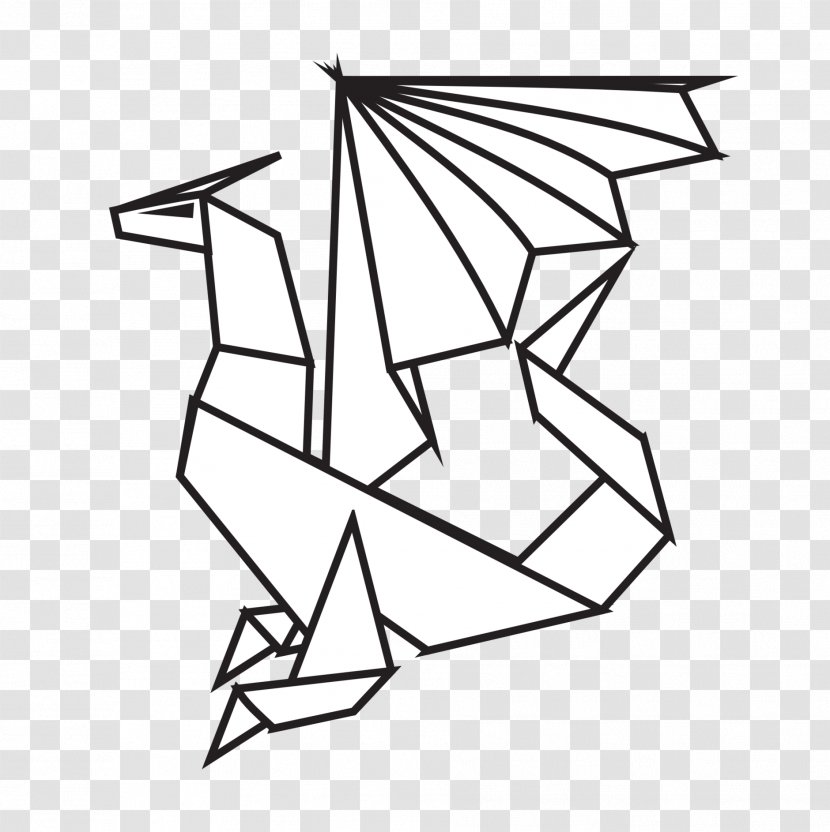 Line Art Dragon Clip - Black Dory Cliparts Transparent PNG