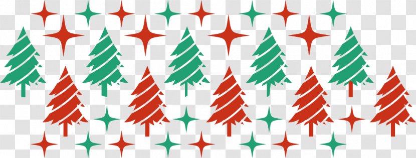 Christmas Tree Green Red Clip Art - Vector And Transparent PNG