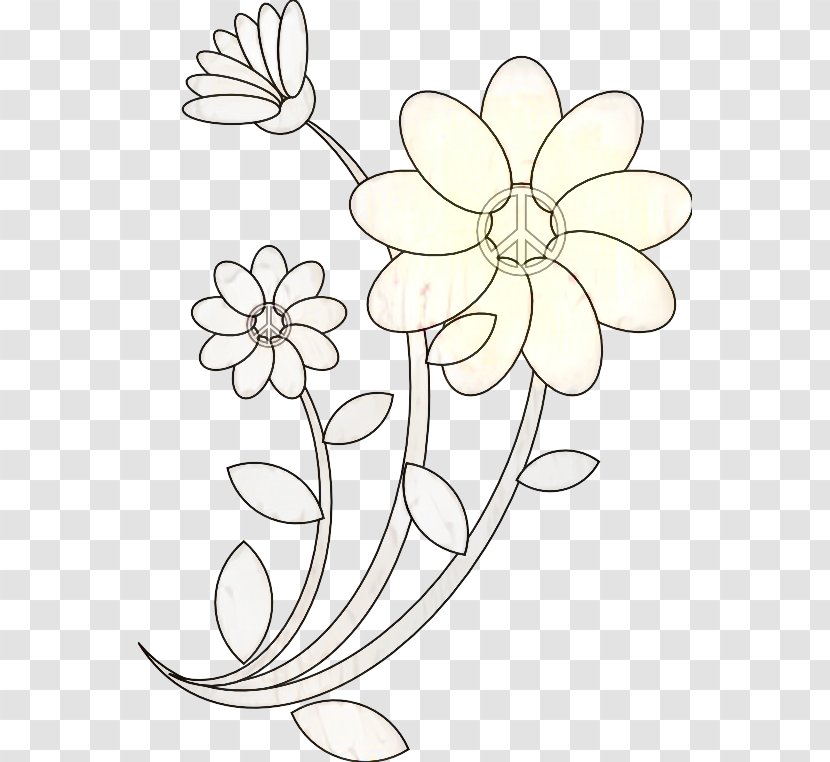 Floral Design Cut Flowers Black & White - M Leaf Petal Transparent PNG