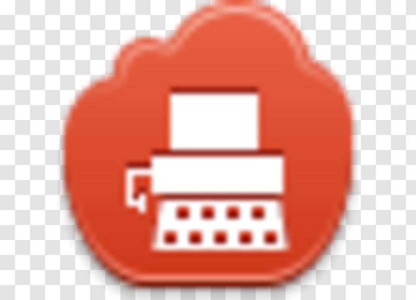 Icon Design Clip Art - Red - Typewriter Transparent PNG