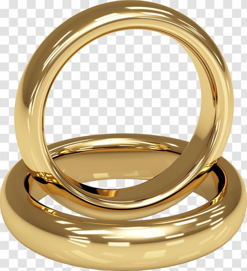 Wedding Ring Earring Gold Jewellery - Ceremony Supply Transparent PNG