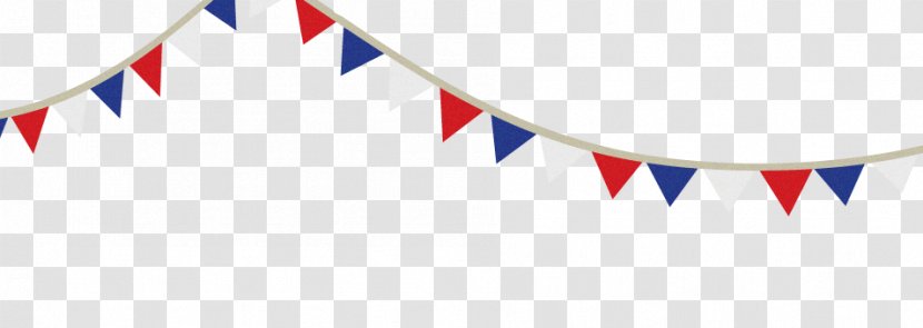Bunting Blue Banner Clip Art - Red White And Transparent PNG