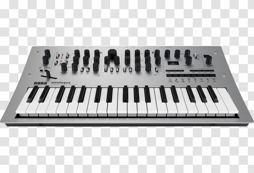 Korg Minilogue NAMM Show Monologue Sound Synthesizers Analog Synthesizer - Silhouette - Mini Synth Transparent PNG
