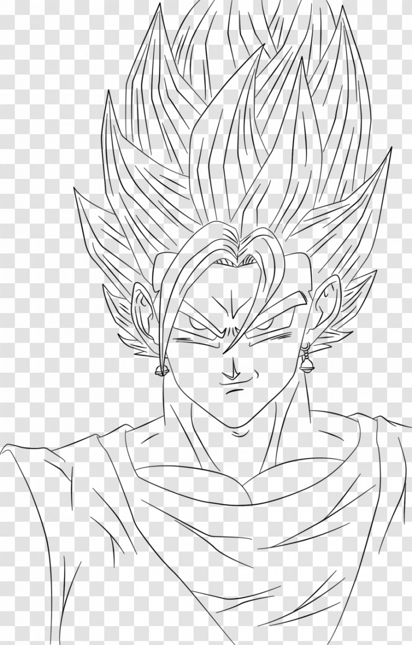 Goku Vegerot Line Art Drawing Sketch - Fictional Character Transparent PNG