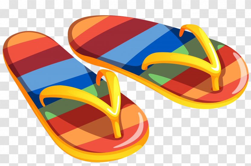 Flip-flops Sandal Clip Art - Outdoor Shoe - Transparent Beach Flip Flops Clipart Transparent PNG