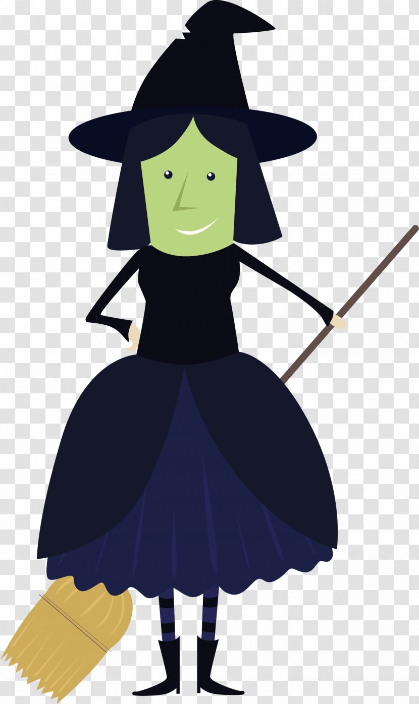 Halloween Party Boszorkxe1ny - Vector Hand-painted Witch Comics Transparent PNG