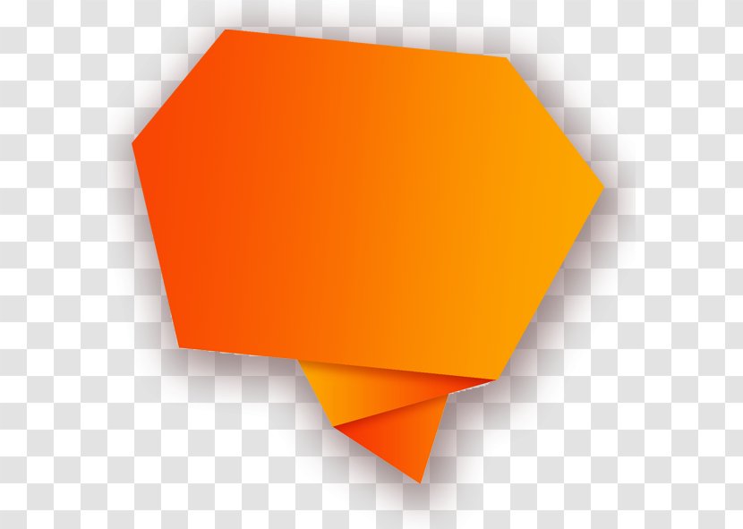 Angle - Yellow - Apricot Origami Dialog Transparent PNG