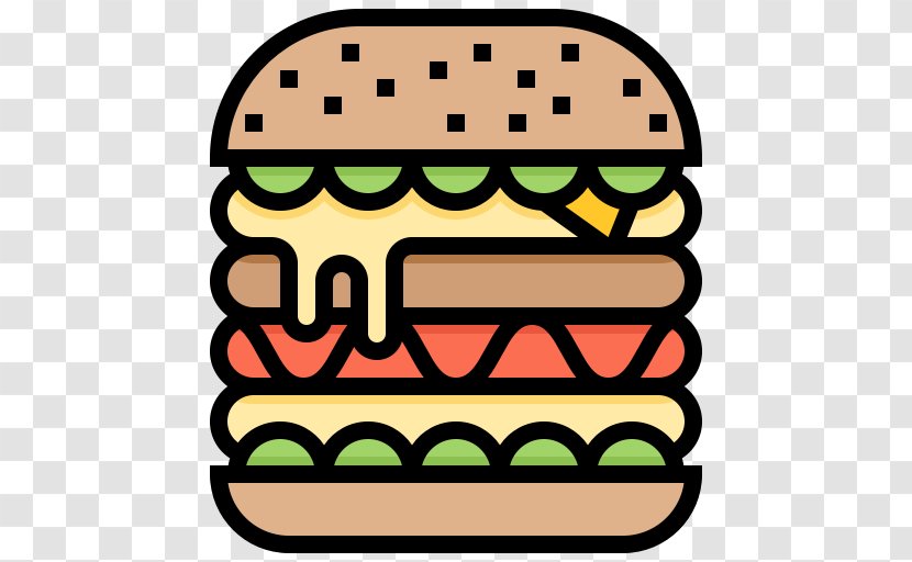 Hamburger Fast Food Transparent Clipart. - Yellow Transparent PNG