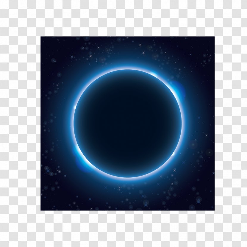 Planet Atmosphere Sky Wallpaper - Space - Blue Black Ring Transparent PNG