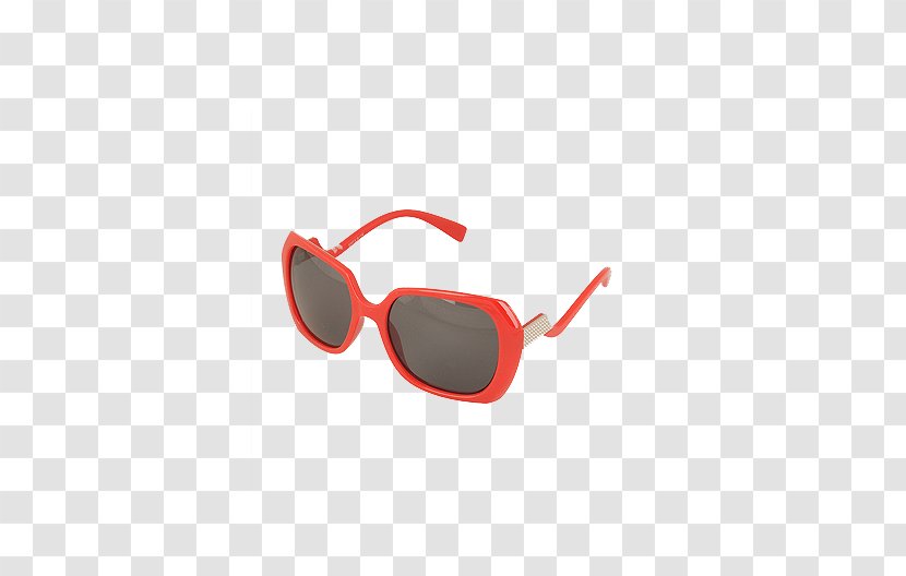 Goggles Sunglasses Fashion Accessory Headband - Eyewear - Red Frame Transparent PNG