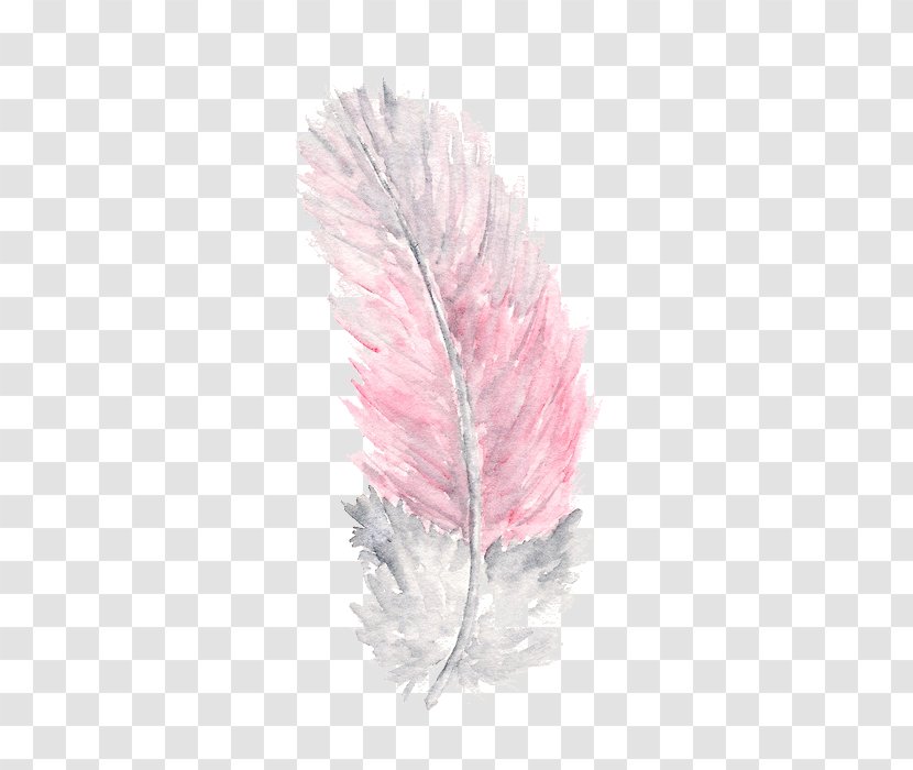 Feather Watercolor Painting Watercolour Flowers - Wing Transparent PNG