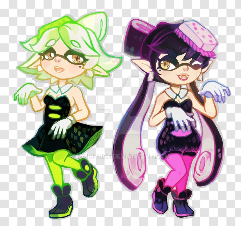 Drawing Splatoon Fan Art - Watercolor - Squid Sisters Transparent PNG