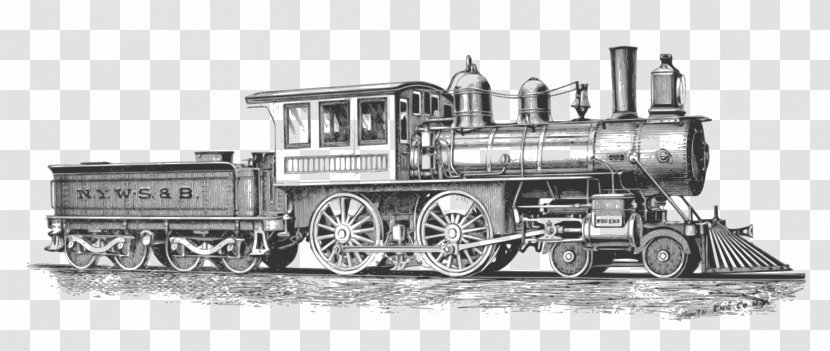 Train Rail Transport Steam Locomotive Clip Art - Railroad Car Transparent PNG