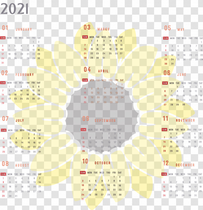 Yellow Meter Font Calendar System Pattern Transparent PNG