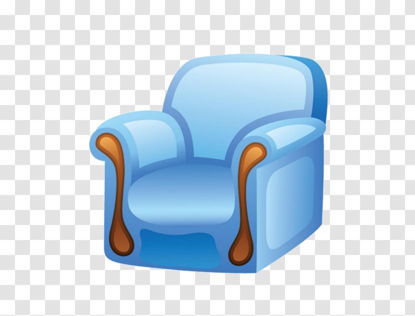Chair Furniture Clip Art - Blue Transparent PNG