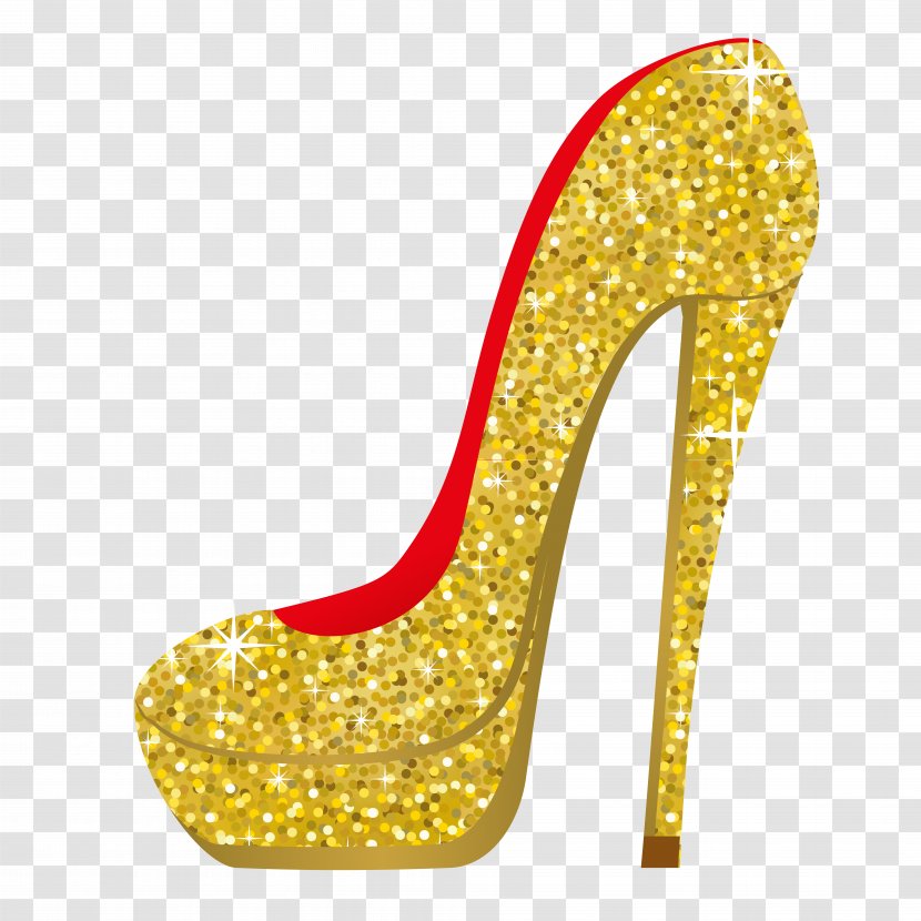 High-heeled Footwear Shoe Stock Photography Fashion - Vector Gold High Heels Transparent PNG