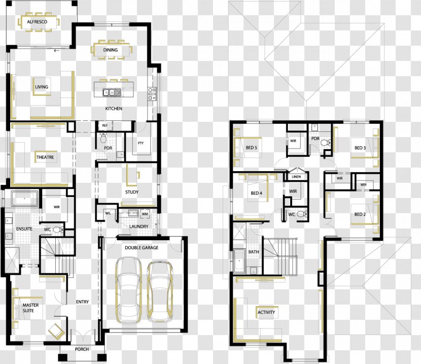 Floor Plan House Design - Basement Transparent PNG