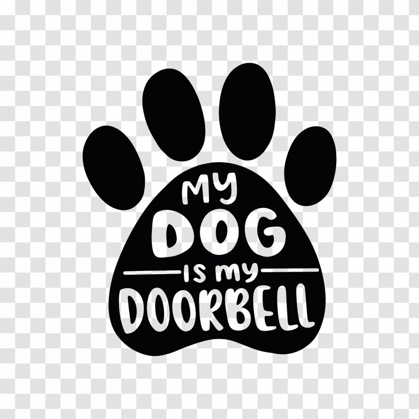 Dog Logo Font Brand Paw - Black And White Transparent PNG