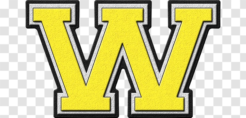 Varsity Team Letter Yellow Alphabet - Student Transparent PNG