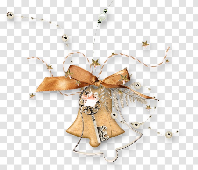 Christmas Ornament Gift Ribbon - Star Bells Transparent PNG