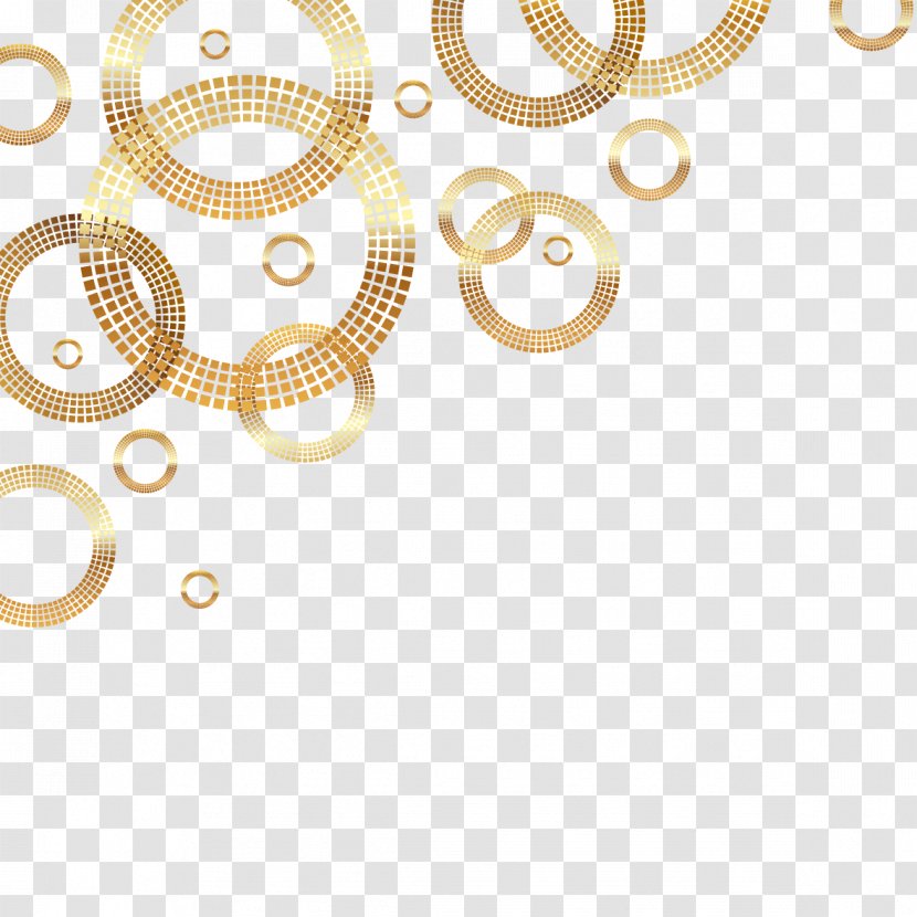 Circle Gold Euclidean Vector - Yellow - Golden Ring Transparent PNG