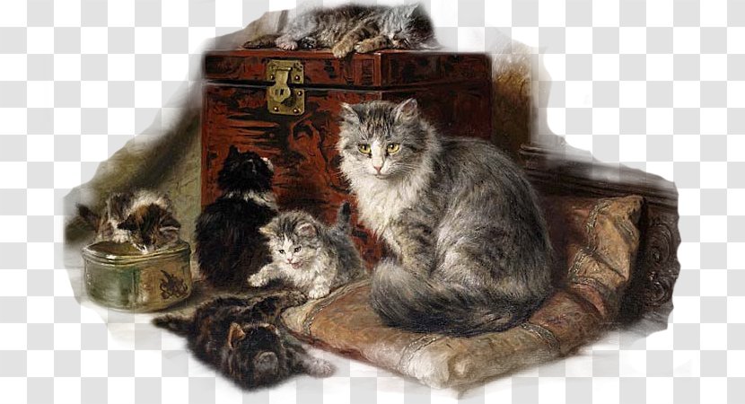 Kitten Maine Coon Fat Cat Art: Famous Masterpieces Improved By A Ginger With Attitude Whiskers Painting - Girafa Transparent PNG