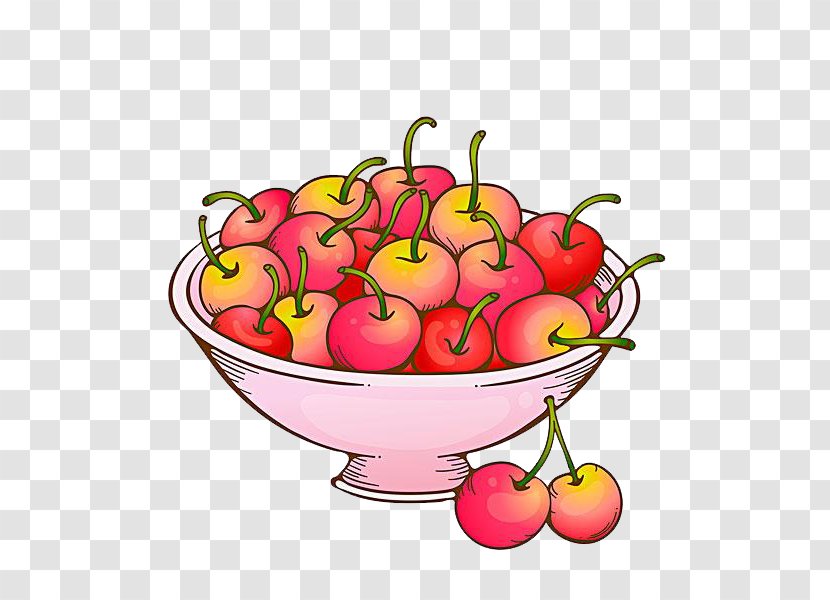 Cherry Drawing Cartoon - Hand-painted Transparent PNG