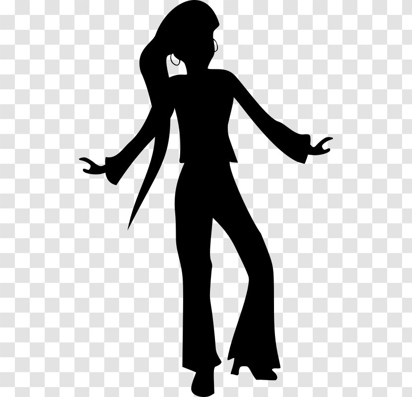 1970s Dance Disco Art Clip - Flower - Silhouette Transparent PNG