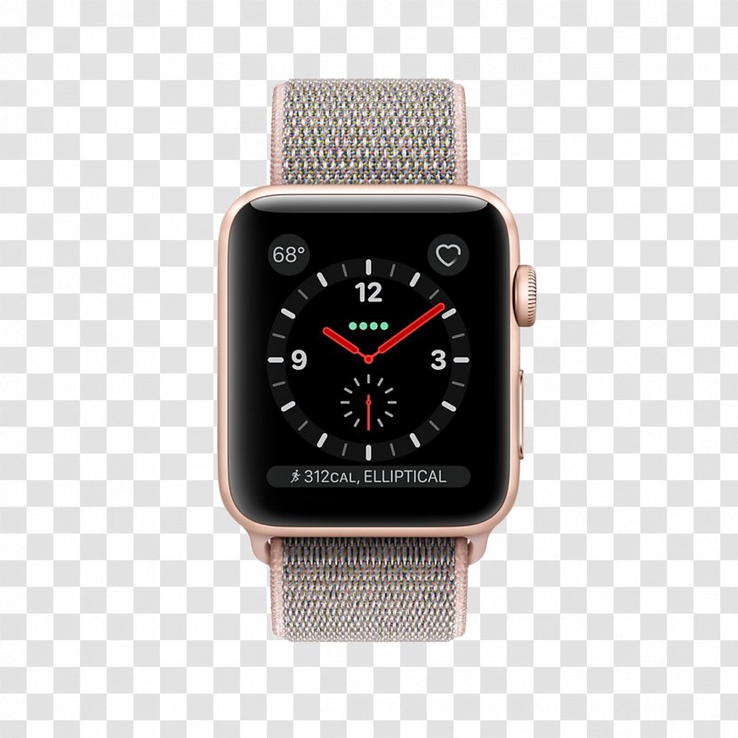 Apple Watch Series 3 Sport Smartwatch - Strap - Gold Transparent PNG