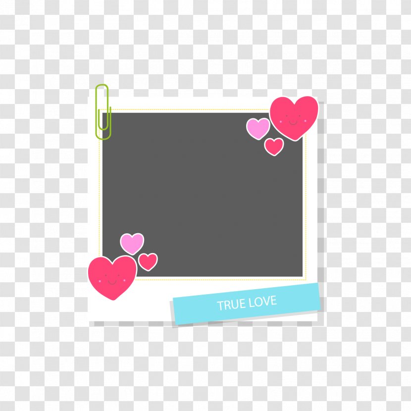 Area Rectangle Brand Heart Pattern - Magenta - Red Heart-shaped Photo Frame Transparent PNG