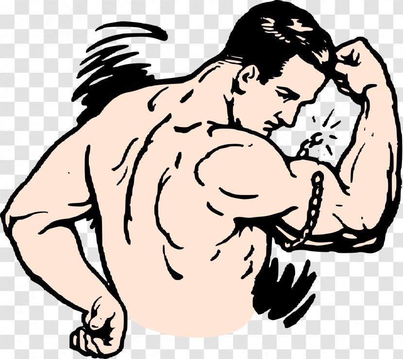 Strongman Bodybuilding Clip Art - Cartoon - Muscles Transparent PNG