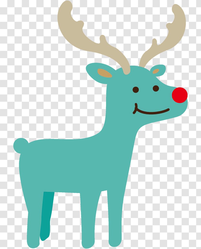 Reindeer Christmas - Cartoon - Wildlife Sticker Transparent PNG