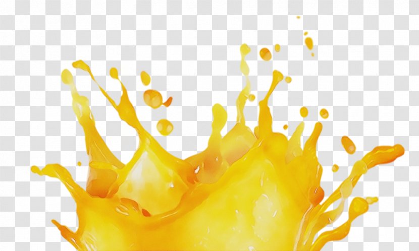 Yellow Water Liquid Plant - Wet Ink Transparent PNG