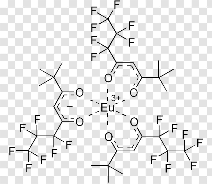 EuFOD Coordination Complex Metal Acetylacetonates Chemical Compound Acetylacetone - Flower - Beryllium Atom Example Transparent PNG