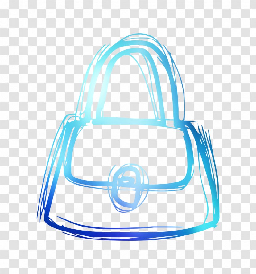 Product Design Headgear Line Font - Turquoise - Bag Transparent PNG