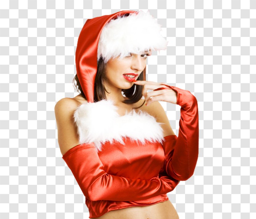 Santa Claus Snegurochka Woman Christmas Female - Fur Clothing Transparent PNG
